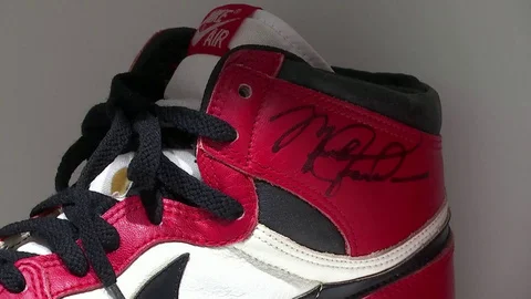 signed michael jordan sneakers