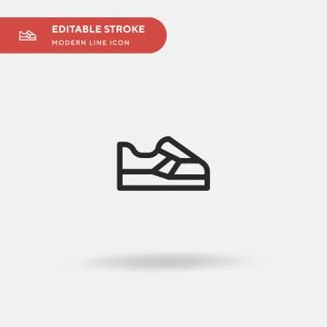 Sneakers Simple vector icon. Illustration symbol design template for web mobi Stock Illustration