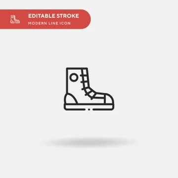 Sneakers Simple vector icon. Illustration symbol design template for web mobi Stock Illustration