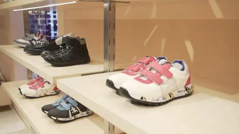 Sneakers in Store Stock Footage 148689038
