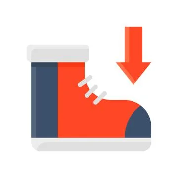 Sneakers vector, Black friday related flat icon Stock Illustration