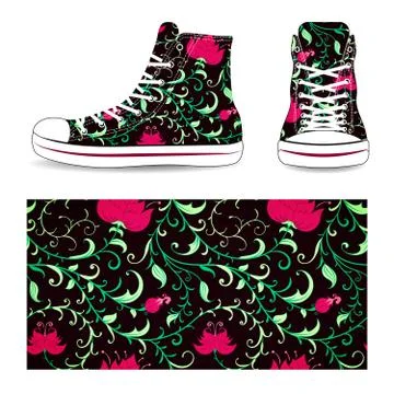 Sneakers, vector image Stock Illustration