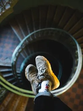 Sneakers Vintage Staircase Stock Photos
