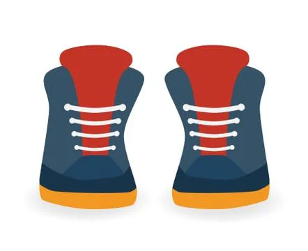 Sneakers on white background Stock Illustration