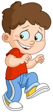 Sneaking boy Illustrazione stock