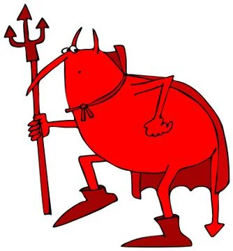 Sneaky Devil Stock Illustration