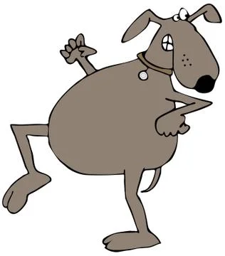 Sneaky dog Stock Illustration