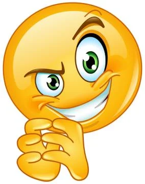 Sneaky emoticon Stock Illustration