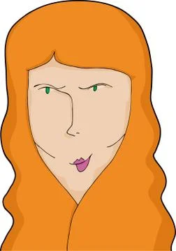 Sneaky Lady Stock Illustration