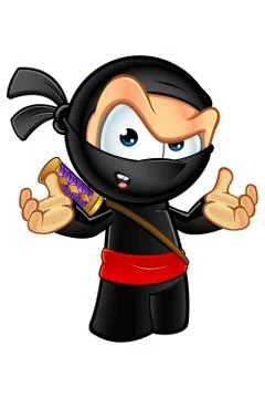 Sneaky Looking Ninja Character Stock Illustration