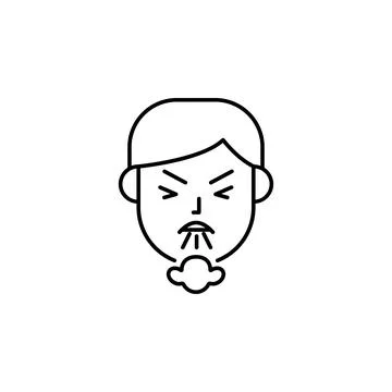 Sneeze, cough, allergic icon. Element of problems with allergies icon. Thin line Illustrazione stock
