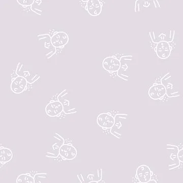 Sneeze reflex line seamless pattern Illustrazione stock
