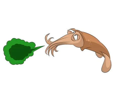 Sneeze squid Stock Illustration
