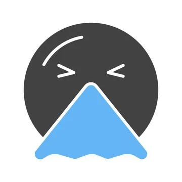 Sneezing Face icon vector image. Stock Illustration