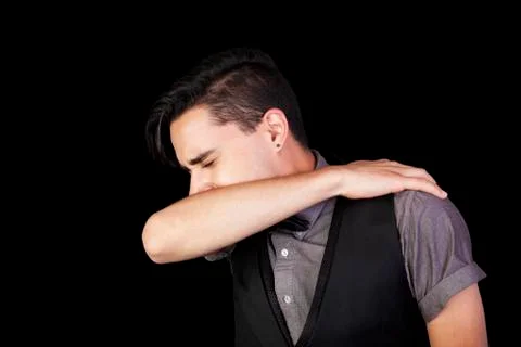 Sneezing man Stock Photos
