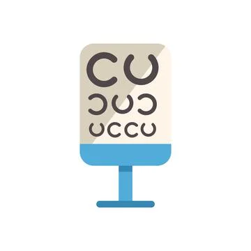 Snellen chart displaying decreasing size letters for eyesight test Stock Illustration