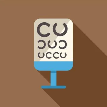 Snellen chart displaying eye exam letters for visual acuity test Stock Illustration