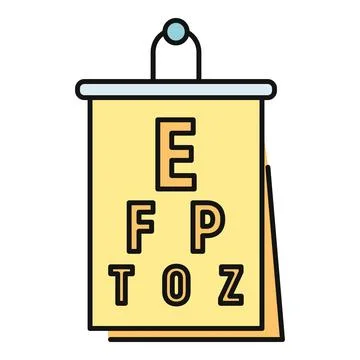 Snellen eye chart for vision test and ophthalmology Stock Illustration