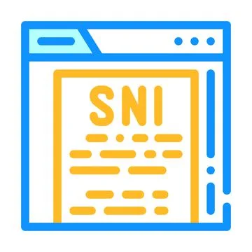 Sni protocol color icon vector illustration line イラスト素材