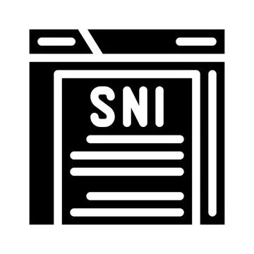 Sni protocol glyph icon vector illustration sign Stockillustratie