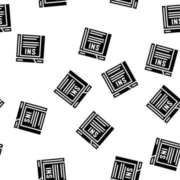 Sni protocol glyph vector seamless pattern sign Stockillustratie