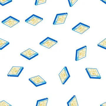Sni protocol isometric icon seamless pattern sign Illustrazione stock