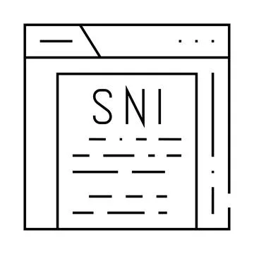 Sni protocol line icon vector illustration line Stock Illustration