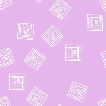 Sni protocol line vector seamless pattern line 스톡 일러스트