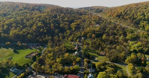 Snickers Gap, Route 7, Bluemont, Virginia Drone Footage Stock Footage 289218372