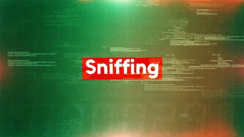 Sniffing word in hacking and cybersecurity Stock Footage 318782776