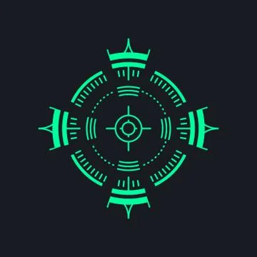 Sniper backsight or radar icon - aim symbol Stock-Illustration