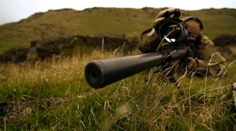 Sniper Stock Footage 21238347
