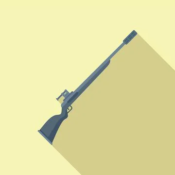 Sniper icon flat vector. Rifle gun Stock Illustration