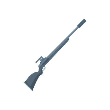 Sniper icon flat vector. Rifle gun Stock Illustration