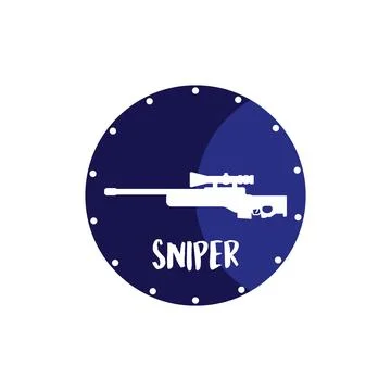 Sniper icon vector Stock Illustration