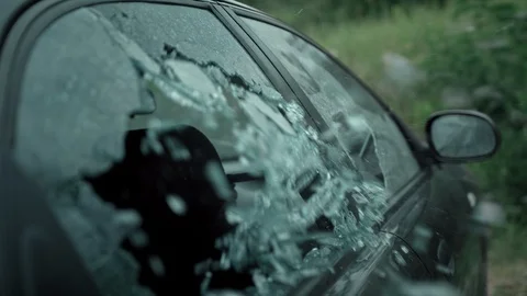 Sniper performs a secret mission. Fighting Shooting from the car. Video stock 107541174