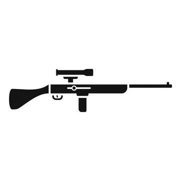 Sniper pistol icon simple vector. Gun scope 스톡 일러스트