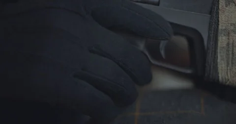 Sniper pulling the trigger of a rifle close up Stock Footage 118646409