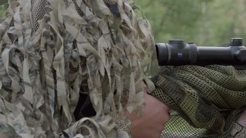 Sniper ready to shoot Stock Footage 76867776