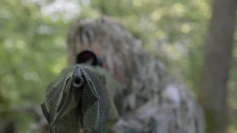 Sniper ready to shoot Stock Footage 76868069
