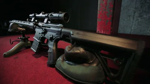 The Sniper riffle Stock Footage 66111325