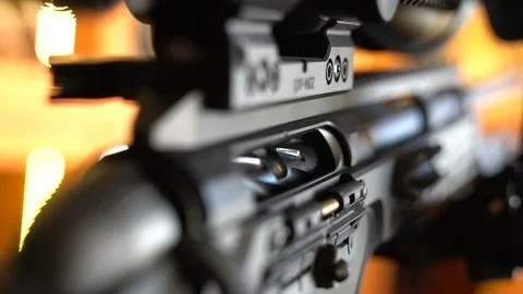 Sniper Rifle Close Up Video stock 87454783
