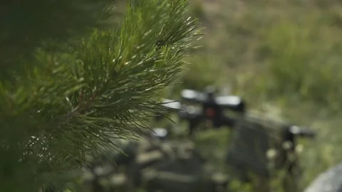 Sniper rifle in the field Stock-Footage 246069659