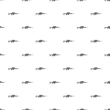 Sniper rifle firearm pattern with optical sight Stock Illustration