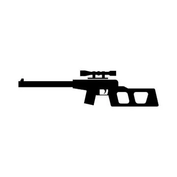 Sniper rifle icon  Stock Illustration