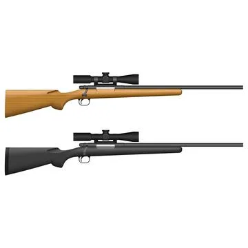 Sniper Rifle Stock Illustration