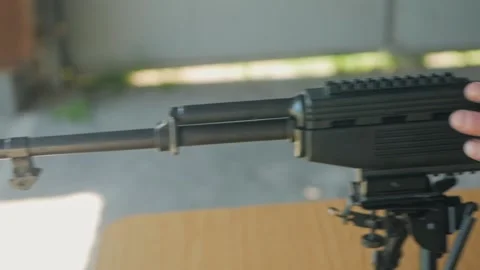 Sniper rifle, optical sight Stock-Footage 155148654