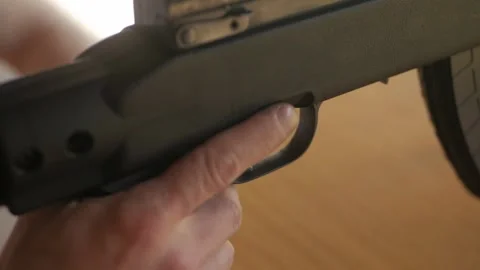 Sniper rifle, optical sight Stock-Footage 155148681