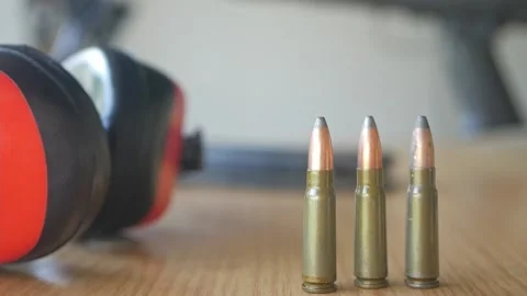 Sniper rifle, optical sight Video stock 155148892