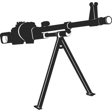 Sniper rifle with optical sight on the rack. Stock Illustration